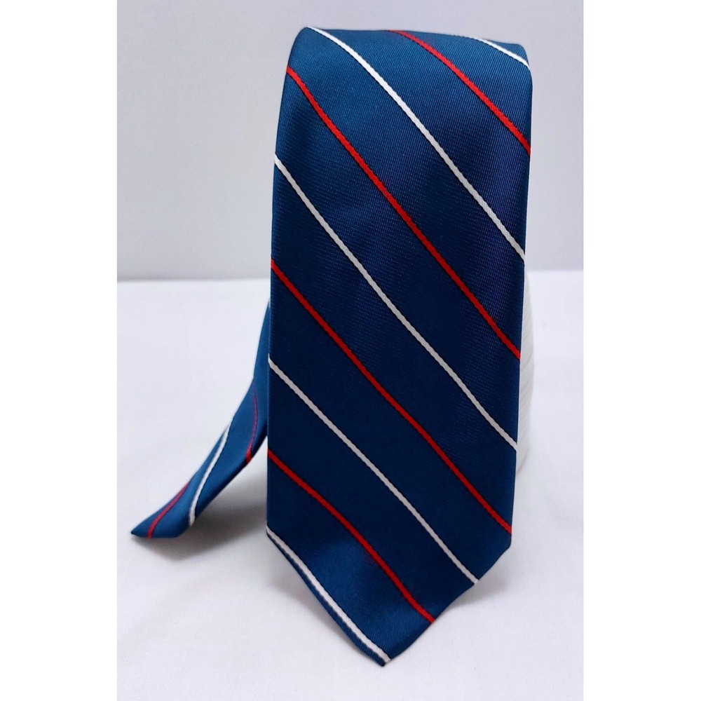 Ketch‎ Necktie Blue Red White Repp Tie 54'' x 3'' Vintage Business